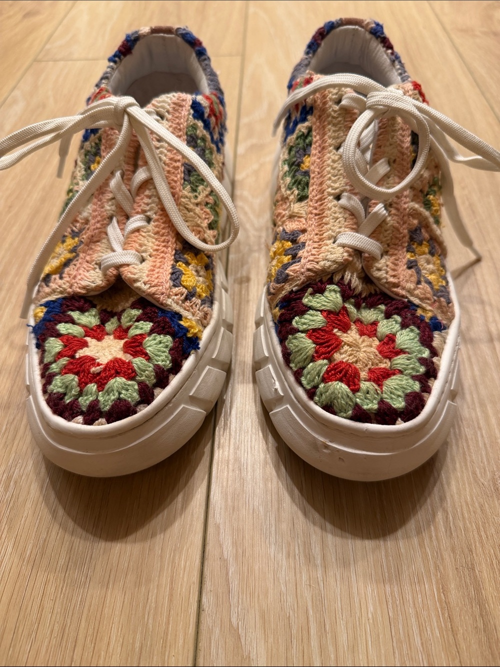 Free People Multicolor Crochet Knit Sneakers - Picture 8 of 8